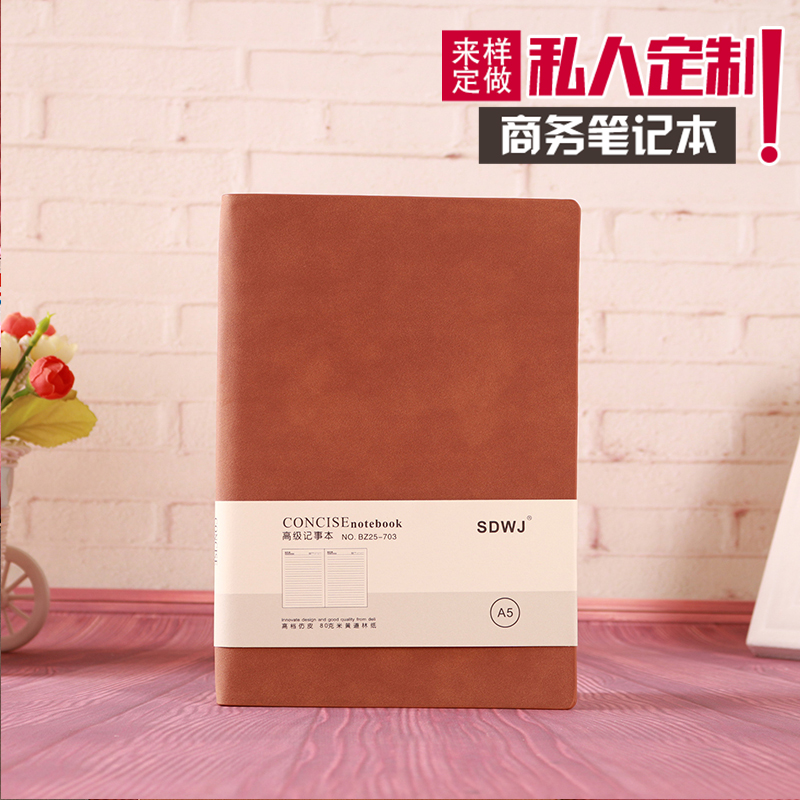 Factory direct sales of A5 notebooks, PU imitation leather business retro notepads, office notebooks, customized office notebooks details Picture