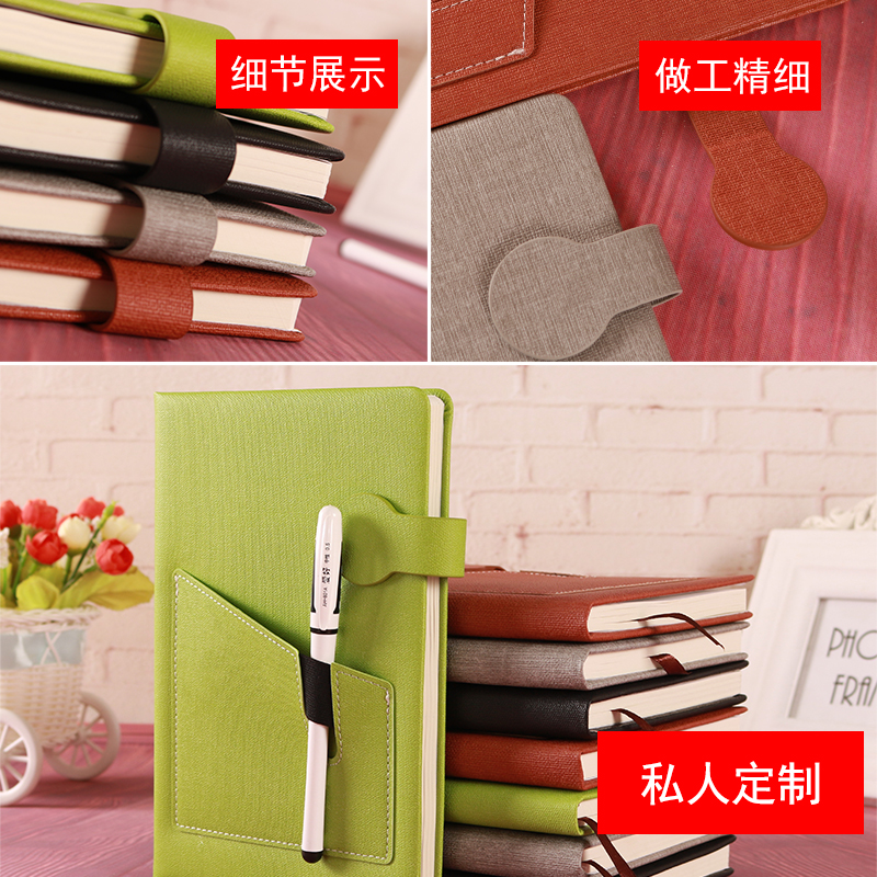 Factory direct sales of A5 business notebook, belt-like pocket notebook, creative stationery, diary, customized LOGO Application Scenario
