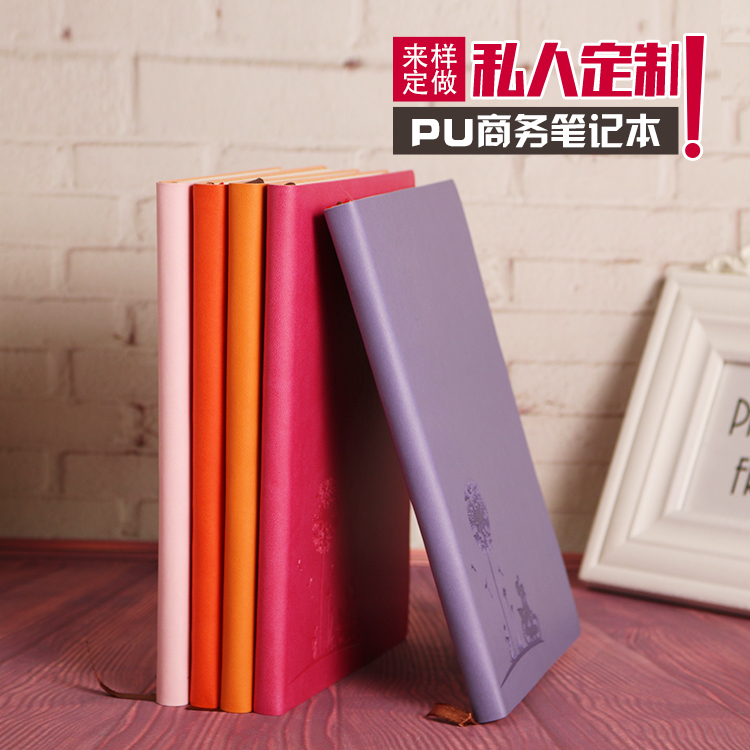 Factory wholesale notebooks, student fresh and clean diaries, business office faux leather surface notebooks available for customization Specification image