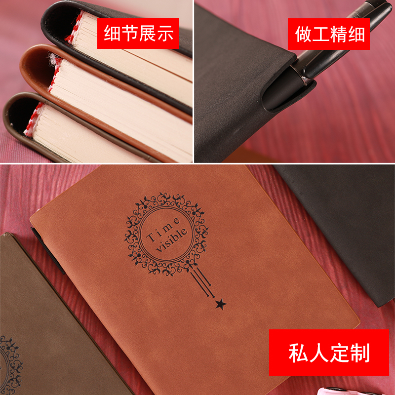 Professional custom sheepskin surface notebook, retro business notebook with imitation leather, A5 office diary, custom-made LOGO Application Scenario