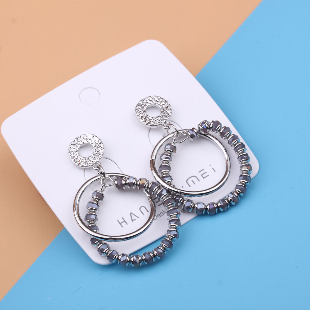 布丁小站10远点水钻耳钉长款显脸瘦流苏耳环女气质韩国百搭耳饰女