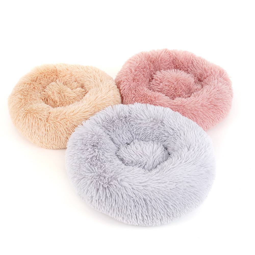Factory direct sales of best-selling plush cat beds, popular cat beds, deep sleep round cat beds, good quality and low price Item Picture