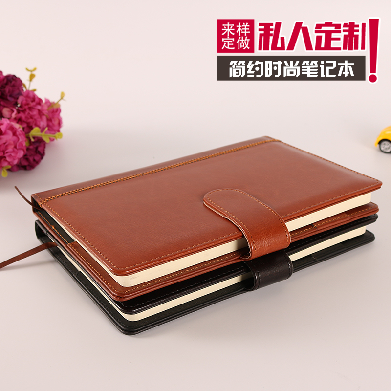 Imitation leather business office notebook, PU student study notebook, A5 buckle notepad, can be customized with logo Specification image