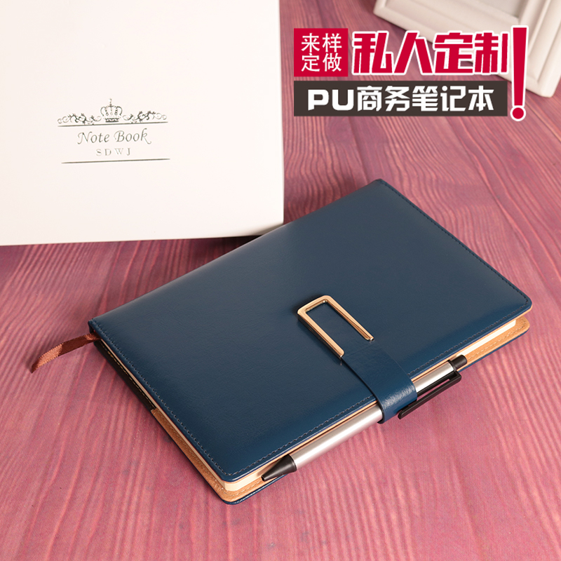 Faux leather business office gift set, PU paperback notebook, practical leather surface buckle notebook, custom logo Application Scenario