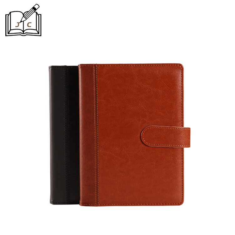 Imitation leather business office notebook, PU student study notebook, A5 buckle notepad, can be customized with logo