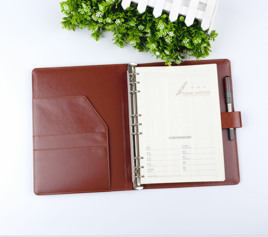 Loose-leaf notebooks, stationery, business office notebooks, and custom A5 creative soft leather notebooks can be customized with LOGO printing Application Scenario