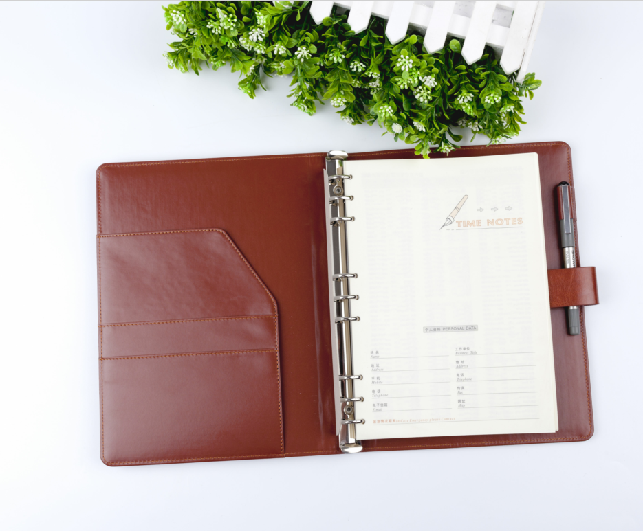 Loose-leaf notebooks, stationery, business office notebooks, and custom A5 creative soft leather notebooks can be customized with LOGO printing Item Picture