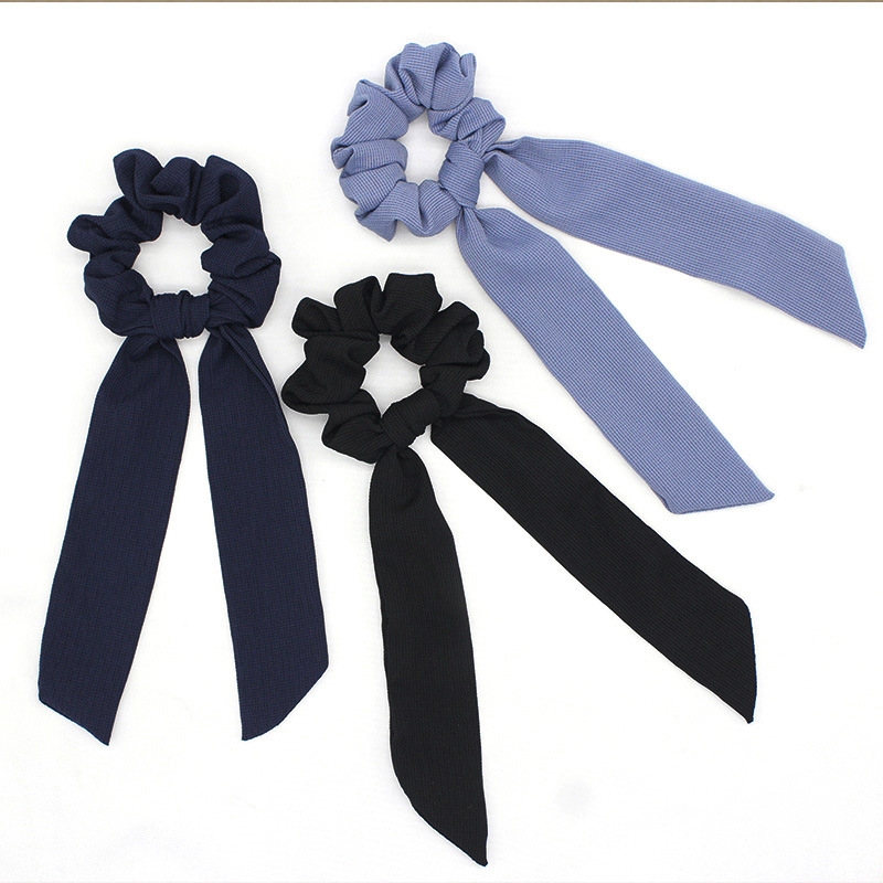 Wholesale of pure color ribbons, simple and fashionable bow hair bands, multi-functional hair ties, fabric hair accessories and headwear for girls Application Scenario