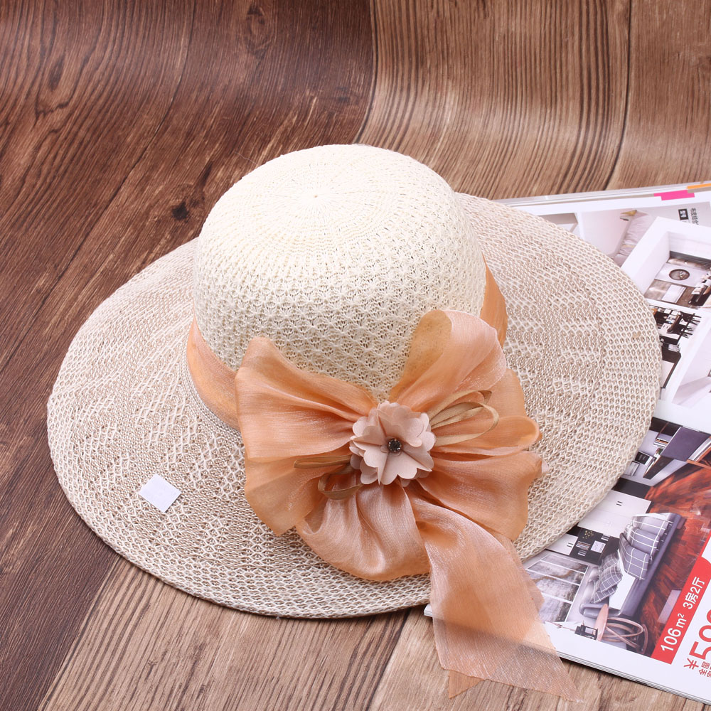 Summer sun hats, sun protection hats, breathable straw hats for the elderly, cool hats for grandmothers, and hats for middle-aged women and mothers details Picture