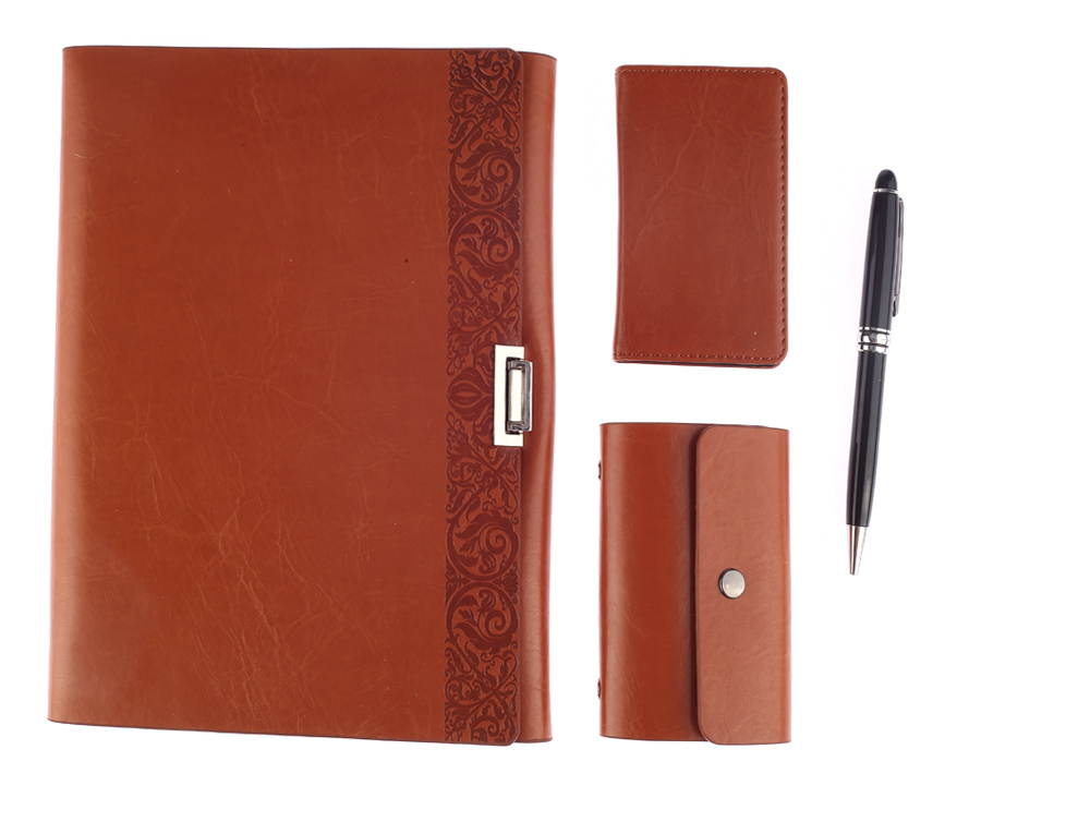 Factory direct sales of business loose-leaf notebooks, imitation leather PU gift creative notebook stationery gift box, customized LOGO Specification image