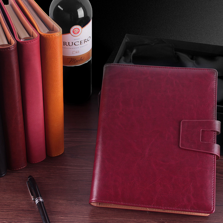 Wholesale office A5 loose-leaf notebooks, imitation leather PU business stationery, notepads, meeting record books, customized logos Specification image