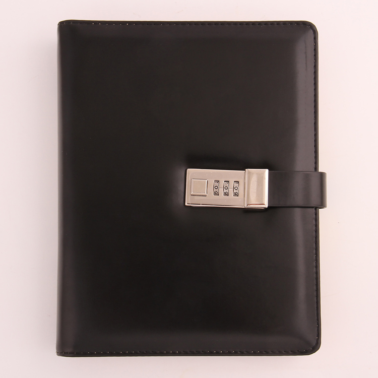 Factory direct sales of high-end leather creative gifts, password loose-leaf notebooks, note-taking notebooks, custom logos, wholesale in stock Specification image