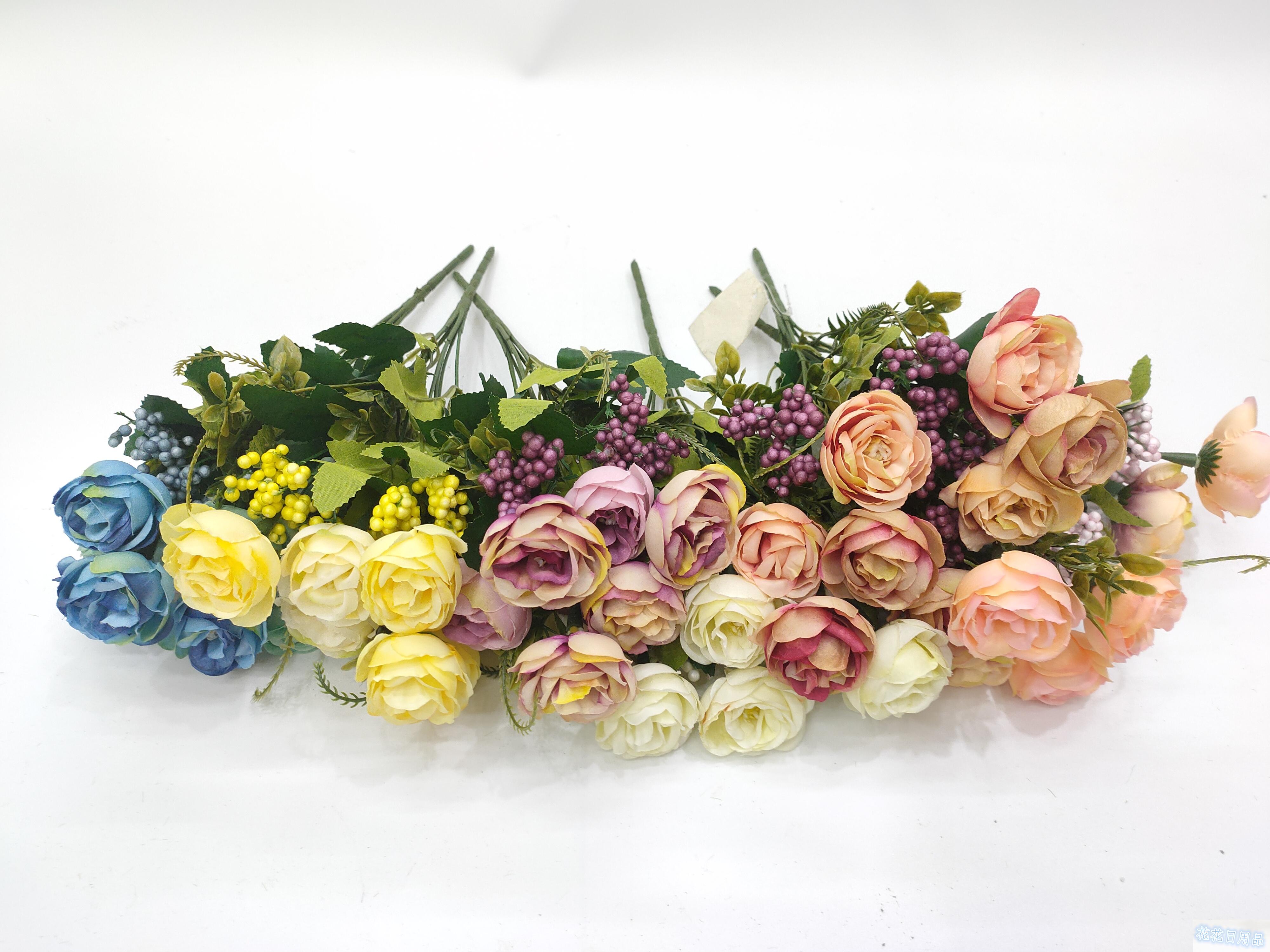 假花仿真花束装饰花防真餐桌摆花插花塑料花艺盆栽