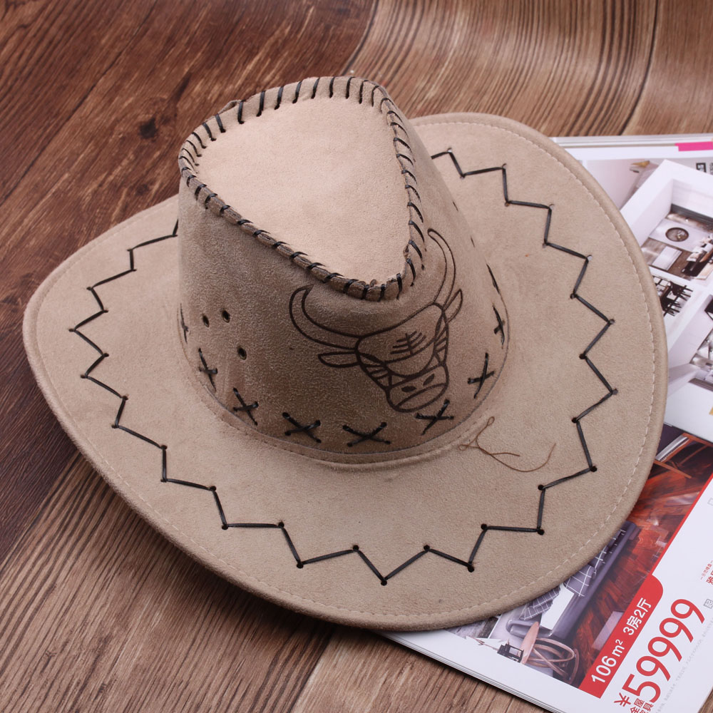 Western cowboy hat for men, summer outdoor sun hat, grassland Mongolian hat, knight hat, travel hat, stage prop hat for women