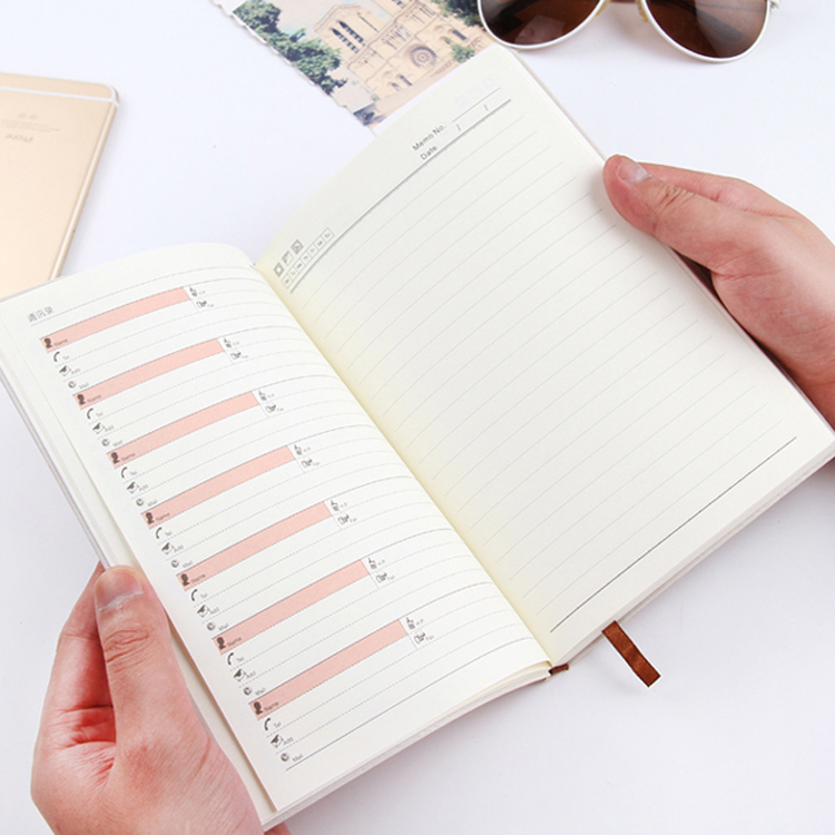 Korean creative stationery, custom-made notebooks, imitation leather business office supplies, notepads wholesale, custom logo Item Picture