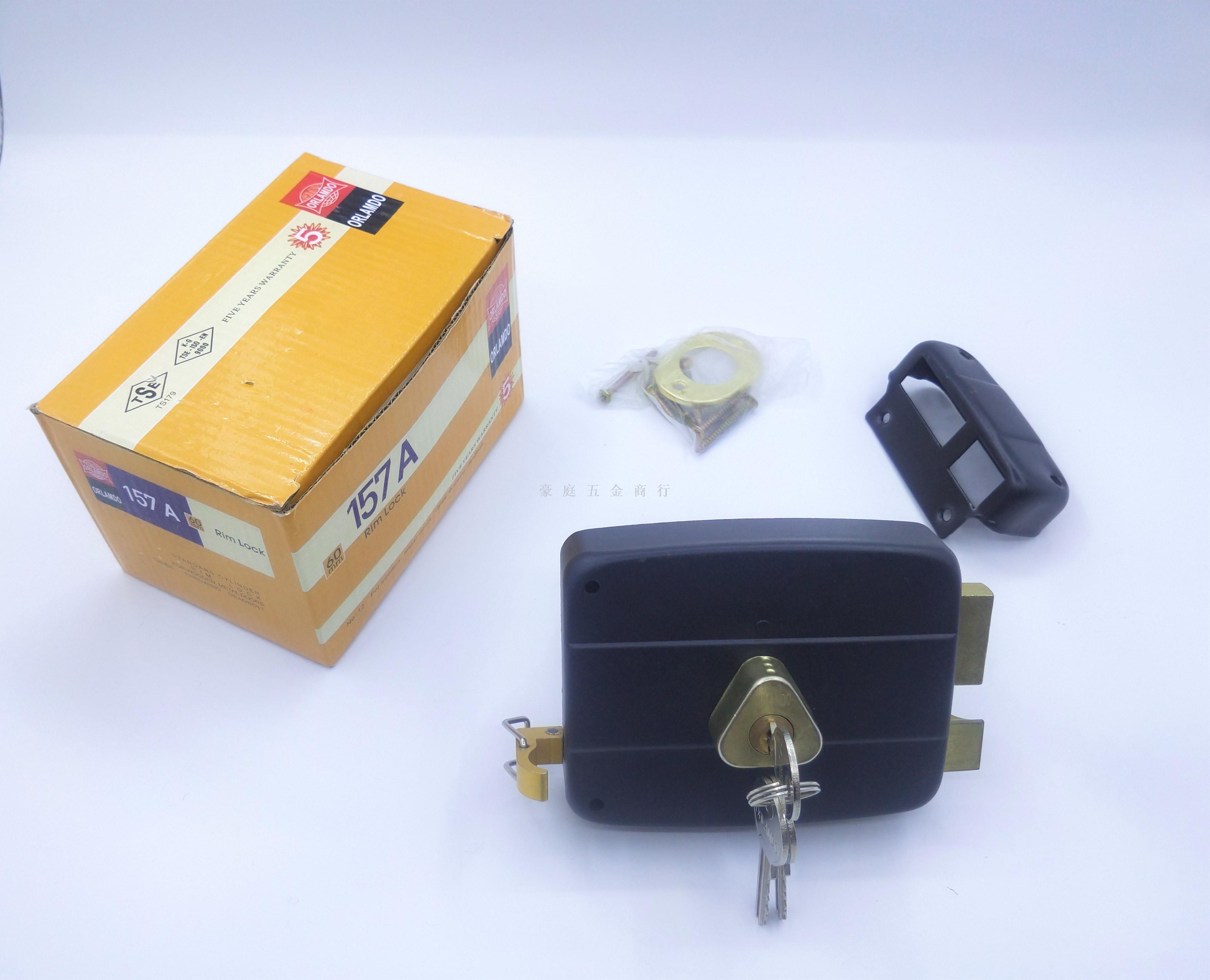 Exterior door lock iron door lock black paint ORLAMDO brand