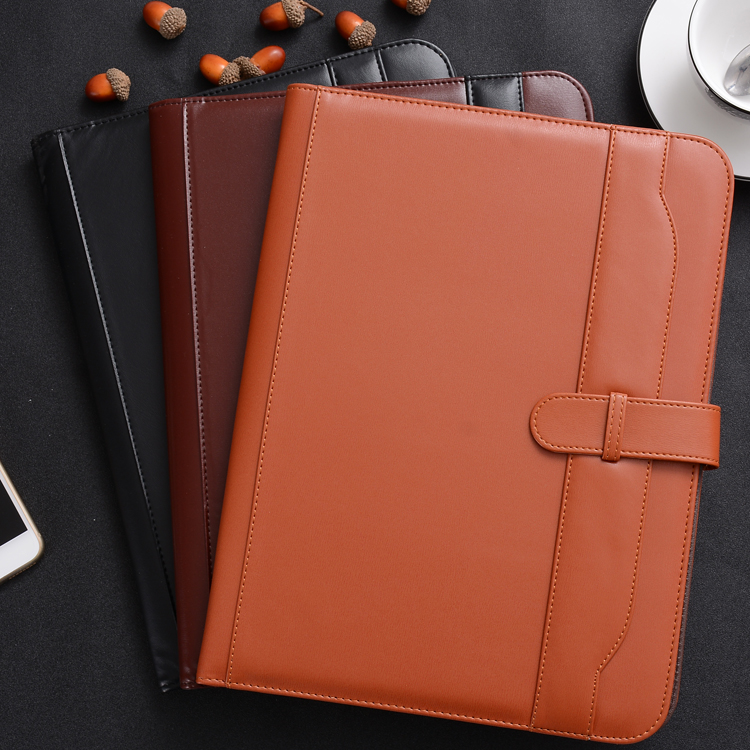 Wholesale business materials with calculator, PU leather, multi-functional A4 manager's folder, customizable logo Item Picture