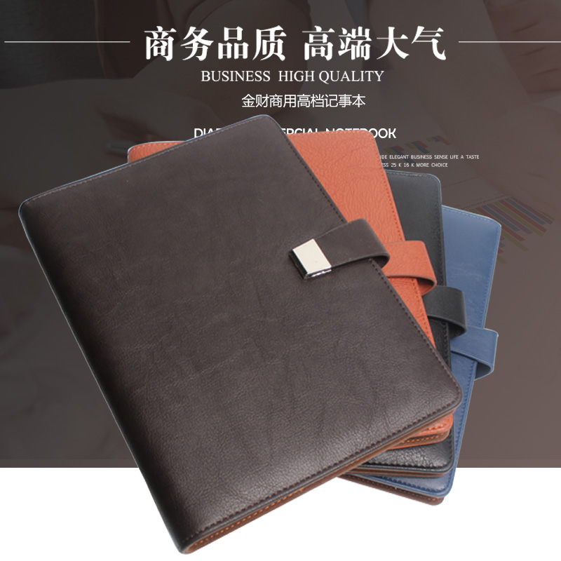 Creative leather-covered notebook stationery, business a5 loose-leaf notebooks, 6-hole notepads, diary books, office wholesale and customization details Picture