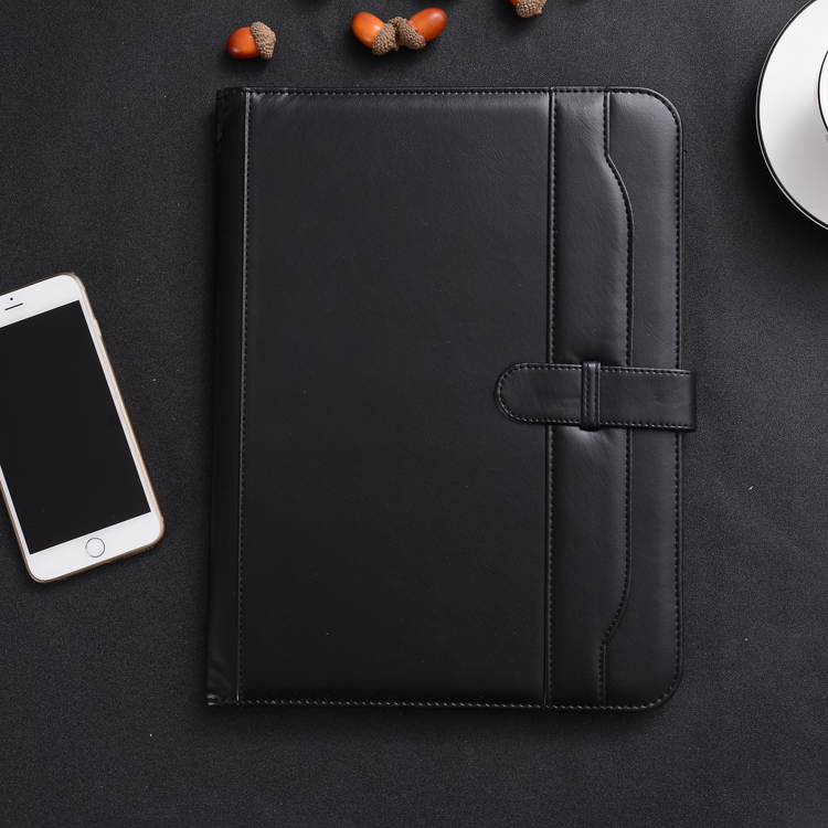 Wholesale business materials with calculator, PU leather, multi-functional A4 manager's folder, customizable logo Application Scenario