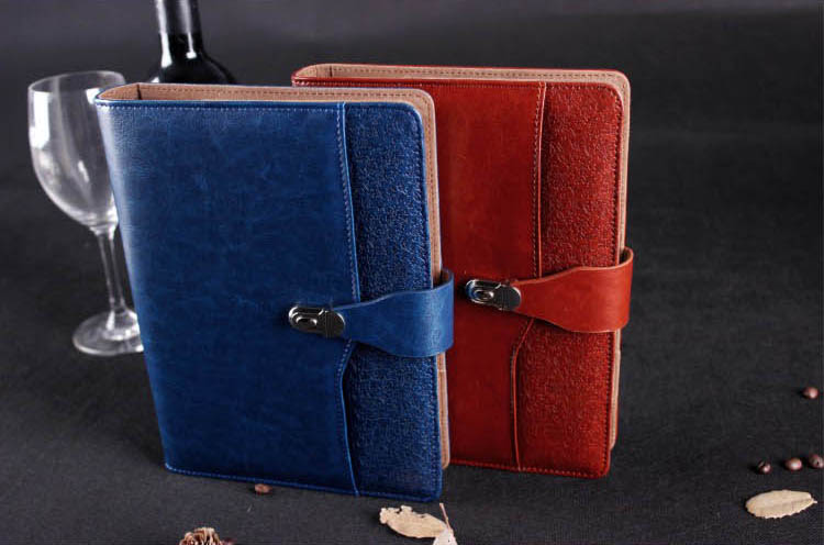 A5 high-end business office gift, color-changing leather loose-leaf notebook with buckle, stationery, notepad, customizable LOGO Application Scenario