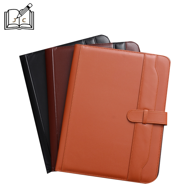 Wholesale business materials with calculator, PU leather, multi-functional A4 manager's folder, customizable logo