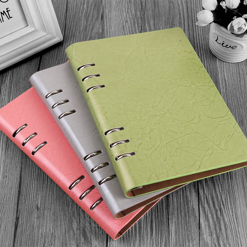 Factory direct sales of loose-leaf notebooks, business notebooks, stationery customization, A5 loose-leaf notebooks, 6-hole leather diaries wholesale Specification image