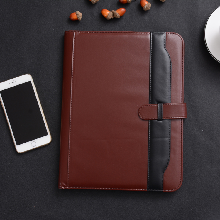 Wholesale business materials with calculator, PU leather, multi-functional A4 manager's folder, customizable logo Specification image