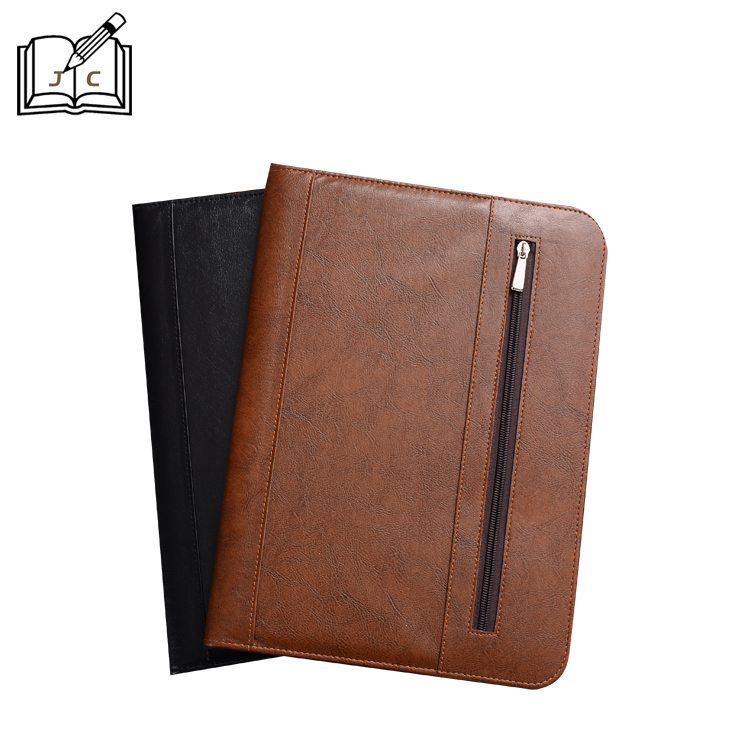 Zipper briefcase, A4 office manager's folder, loose-leaf business multi-functional PU file folder, factory wholesale and customization