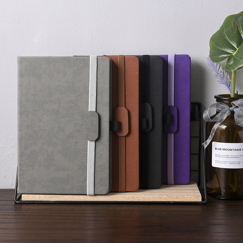 Business notebook customized LOGO creative envelope pocket A5 notebook strap PU leather surface notebook, enterprise customized details Picture