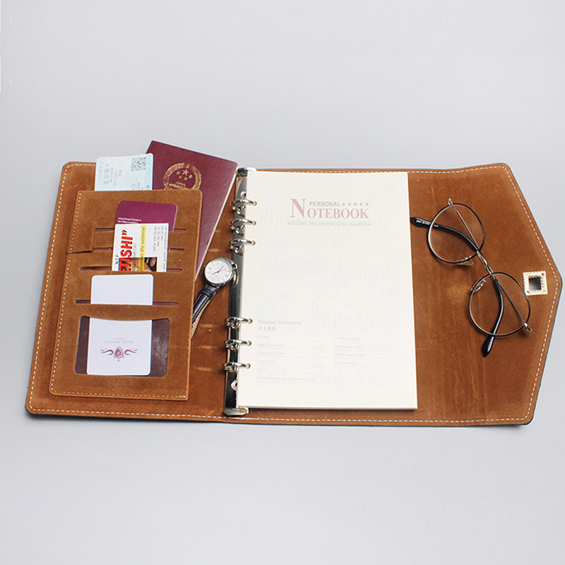 Cross-border exclusive supply of notebooks, office stationery wholesale, business loose-leaf notebooks, a5 notebooks, leather diary notebooks customization Specification image