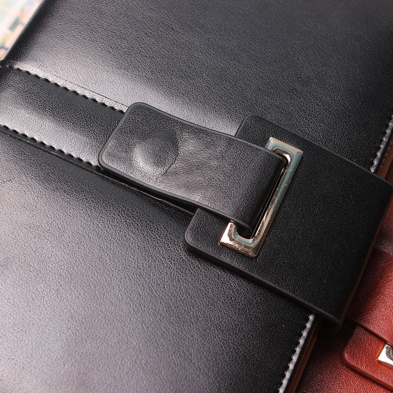 Factory direct sales, high-end business imitation belt buckle loose-leaf notebooks, office stationery, notepads wholesale, customized logo Item Picture