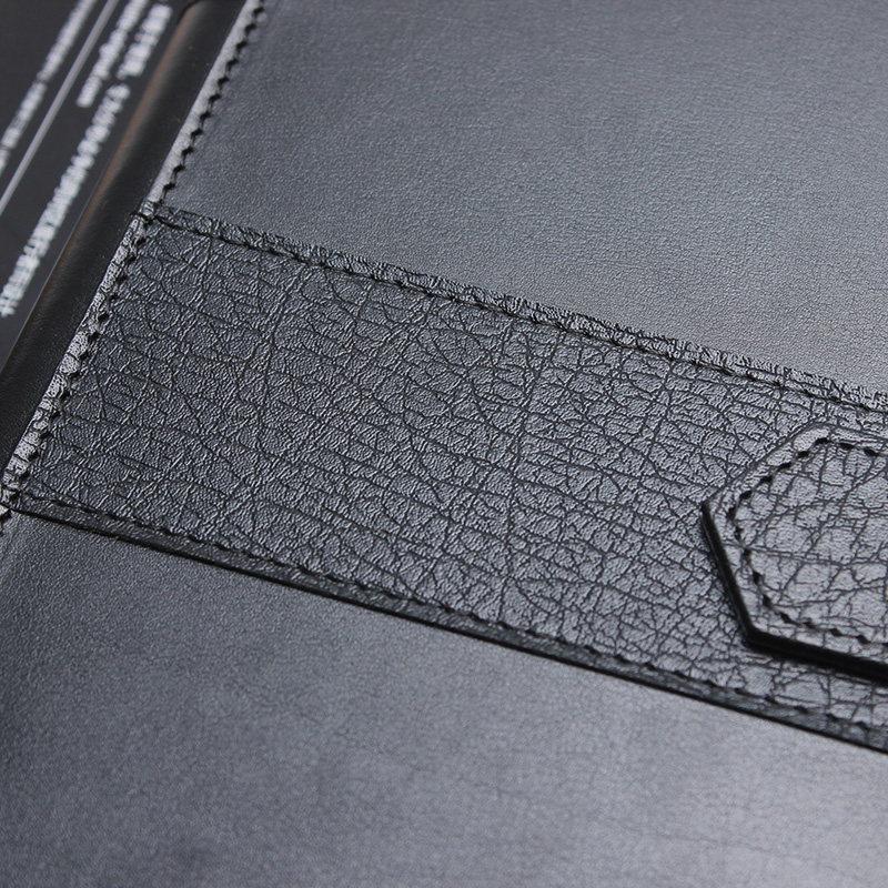 Customized imitation leather a5 business loose-leaf notebooks, high-end office notepads, buckle loose-leaf notebooks wholesale Specification image