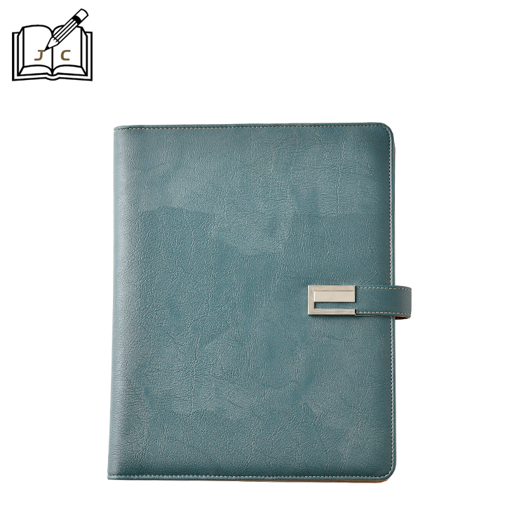 Customized A4 multi-functional business manager with buckle imitation leather sales folder by the manufacturer. Customized LOGO for real estate contract