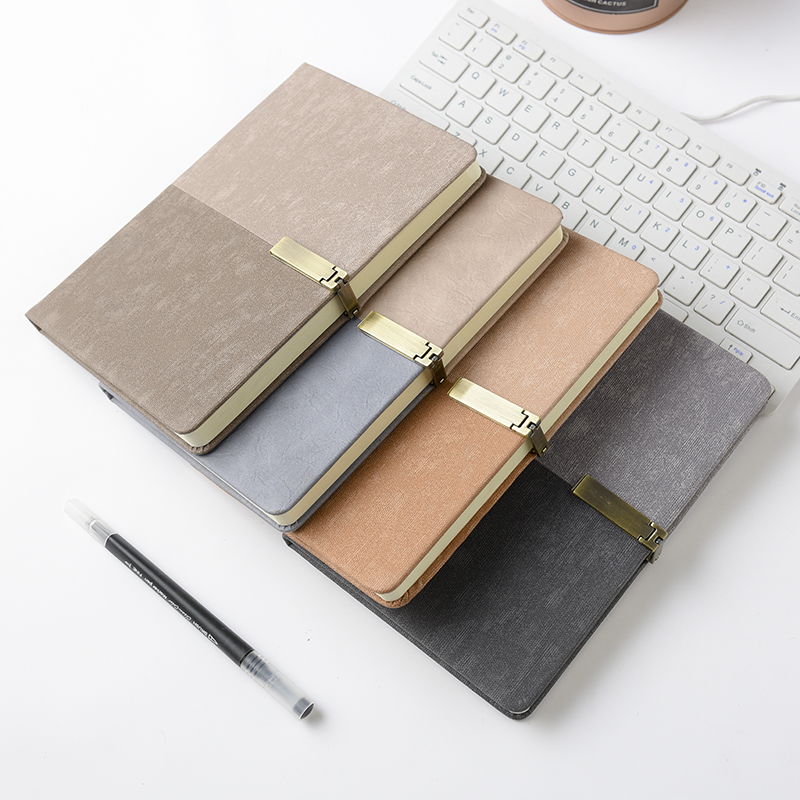 Business A5 diary color matching creative buckle notebook stationery imitation leather company corporate notepad custom LOGO Specification image