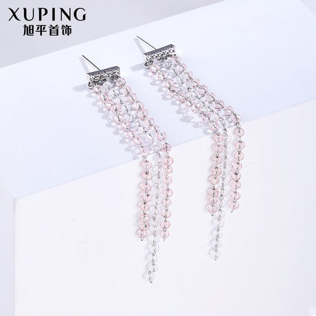 Xuping joyería nueva llegada borlas pendientes mujeres primavera verano japón y corea ins nicho chapado en oro fábrica venta directa pendientes YW-E5 Specification image