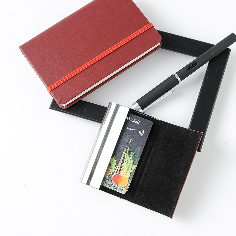 Customized business notebook set, creative high-end a6 notebook with pu leather surface, diary book gift box, customized Logo Item Picture