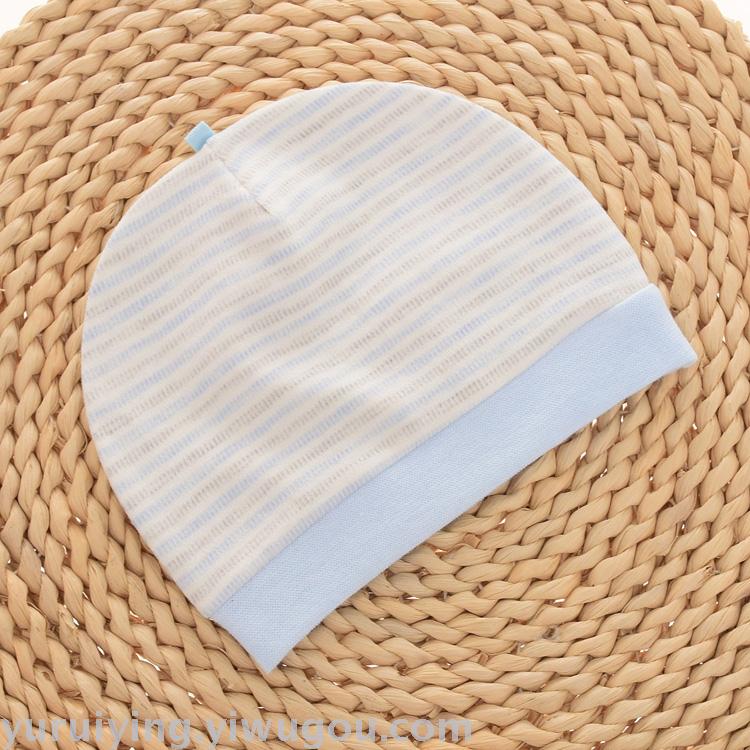 Newborn caps, double-layered baby caps for autumn and winter, boneless headsets for both boys and girls, 0-24 months old details Picture