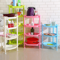 Bathroom shelf organizer Organizer Multi-layer triangular drain plastic shelf with wheels