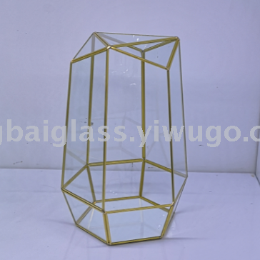Glass flower house succulent plant glass welding flower pot DIY glass vase ornaments