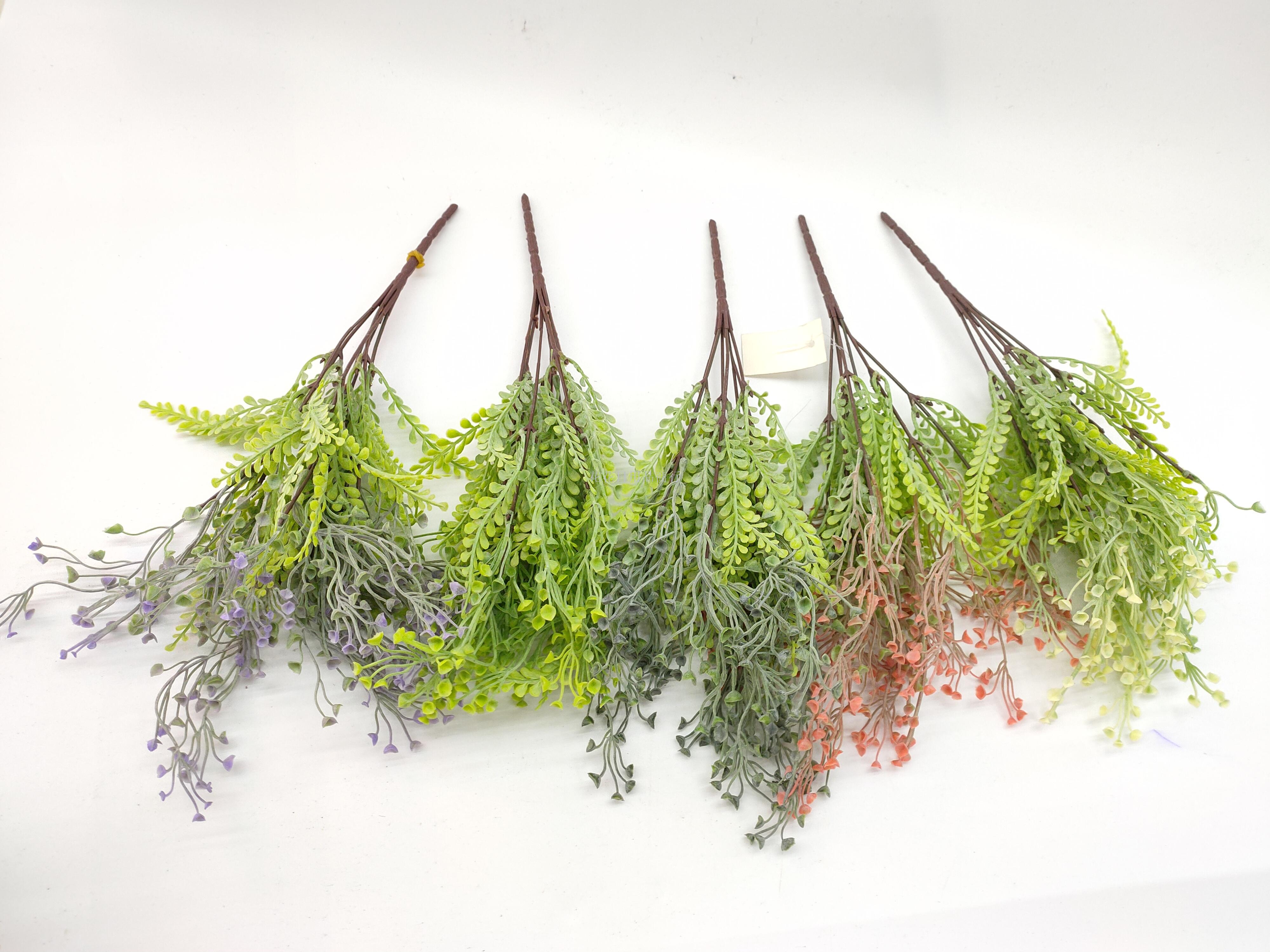 仿真花束草单支塑料花加粉绿值插花装饰品摆件假花图