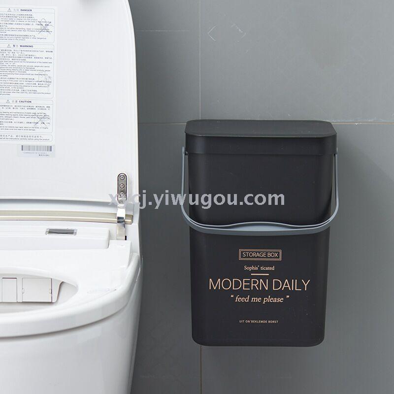 Wall-mounted trash can with handle Item Picture