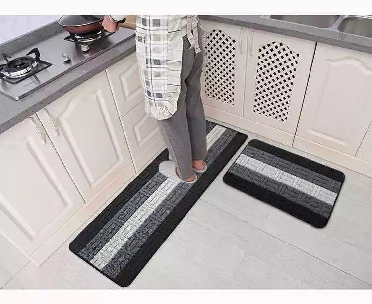 三色垫乳胶底防滑垫，高低圈绒防滑垫