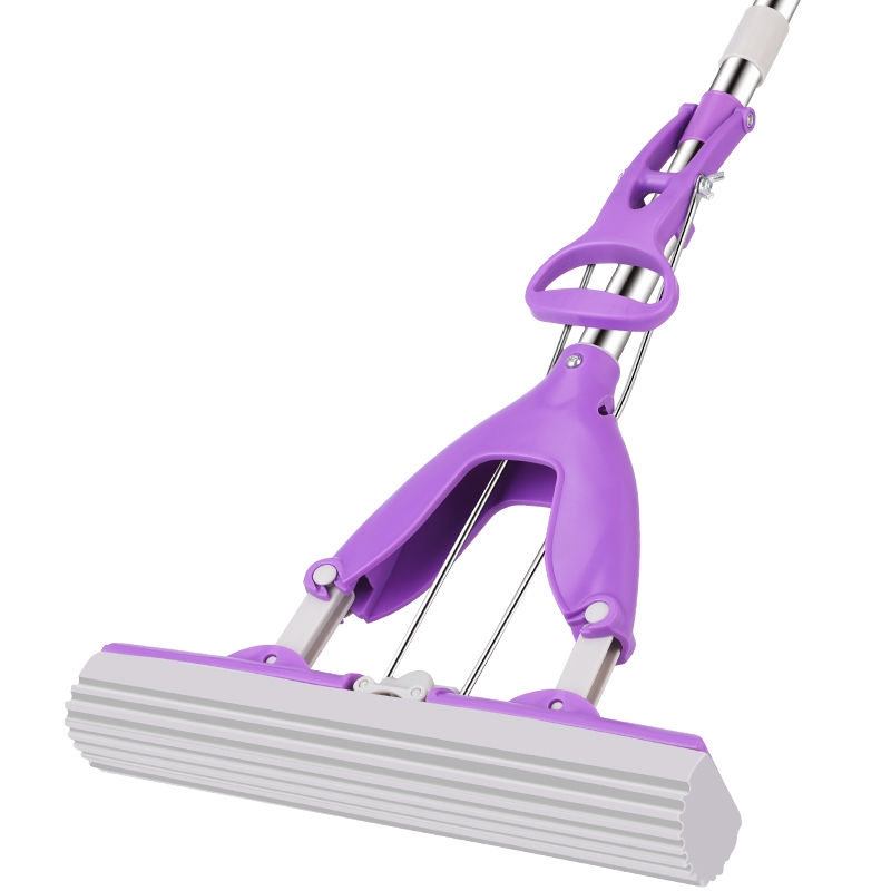 加厚伸缩杆吸水海绵拖把家用对折式免洗拖把干湿两用地拖拖地神器