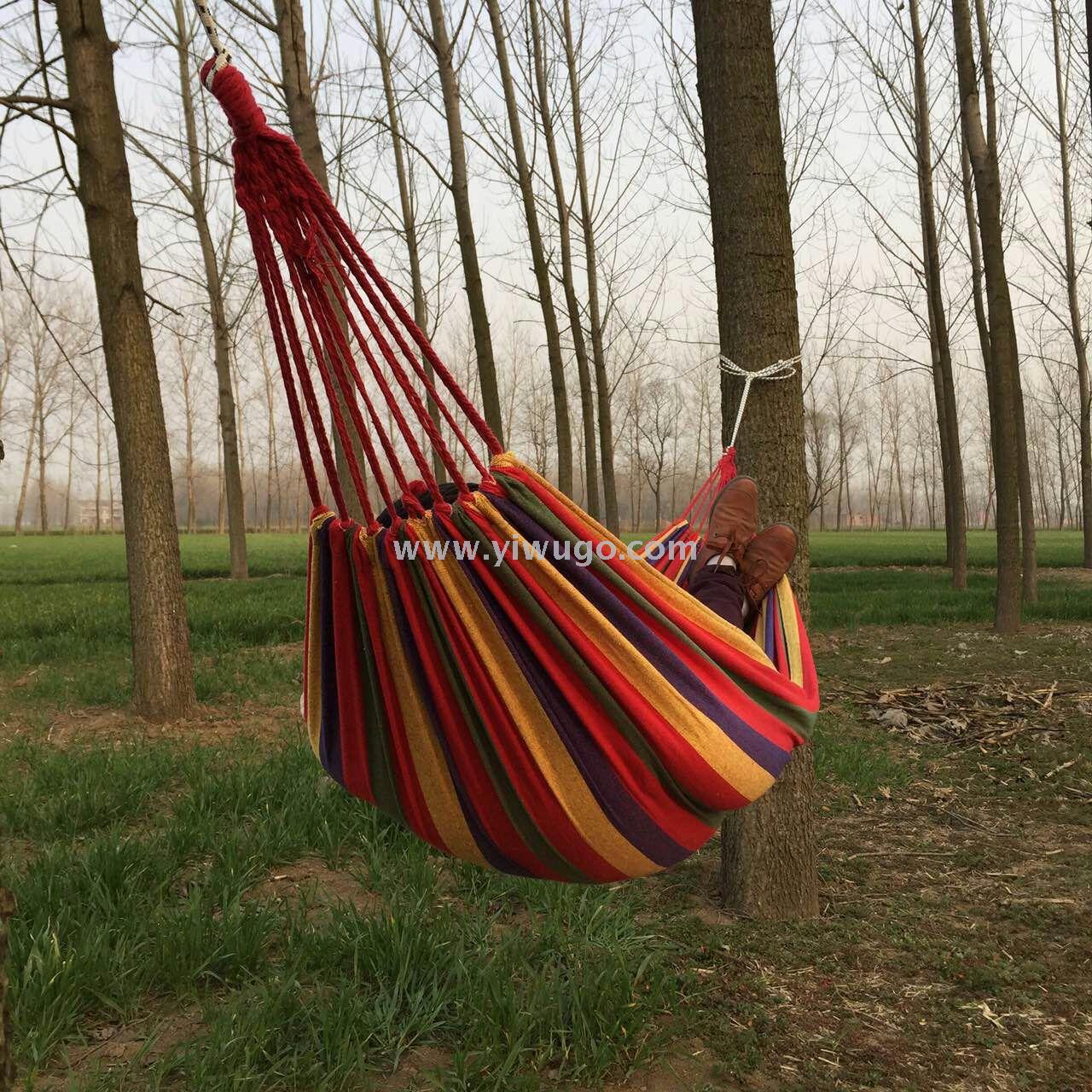 双人150公分户外休闲吊床帆布吊床加厚帆布吊床