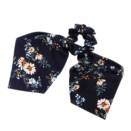 Qiyue Europe and America's new Spring and summer cross-border ponytail, ribbon, large intestine circle, hair band, knot, square scarf, tassel, large intestine hair band Item Picture
