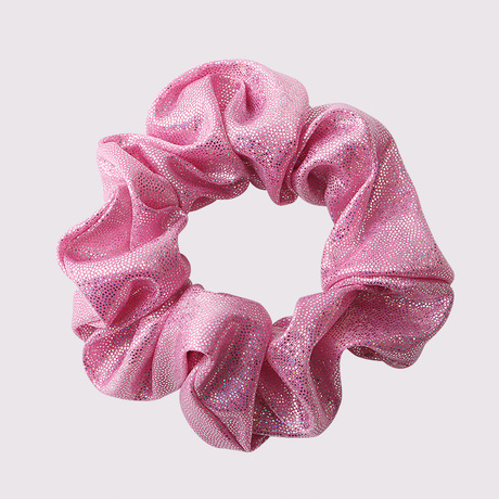 Cross-border supply metal bright color Scrunchies hair band with gilding and two-color large intestine circle headpiece C86 Item Picture