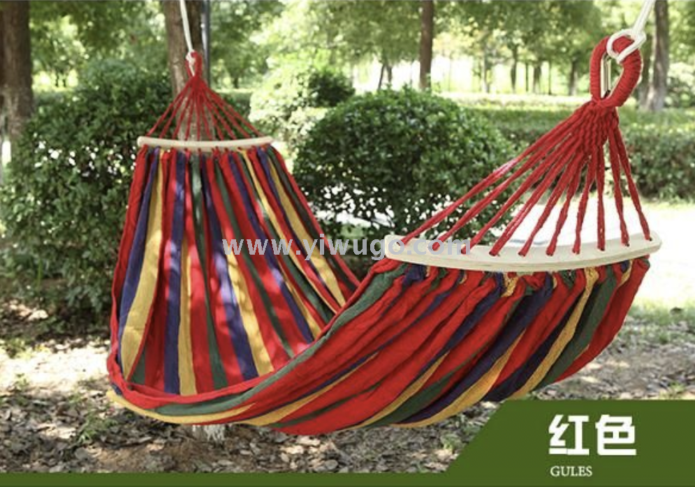 单人100公分带木棍吊床批发户外休闲帆布吊床现货批发