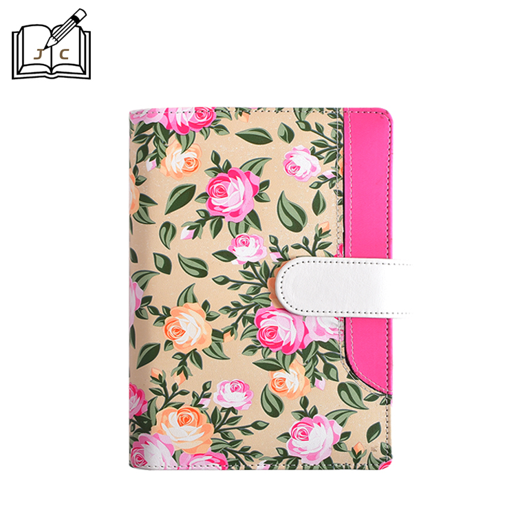 Factory direct sales A6 travel planner, creative and fresh floral loose-leaf planner, notepad, student diary