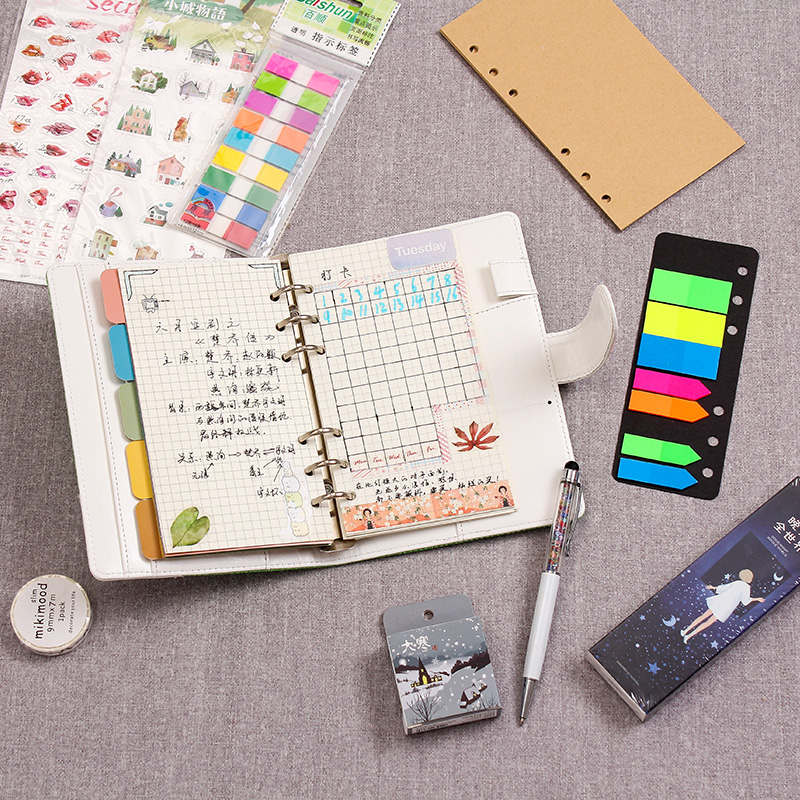 Factory direct sales of creative and fresh A6 diary books with imitation woven leather surface. Wholesale of diary books and notebooks in stock Application Scenario