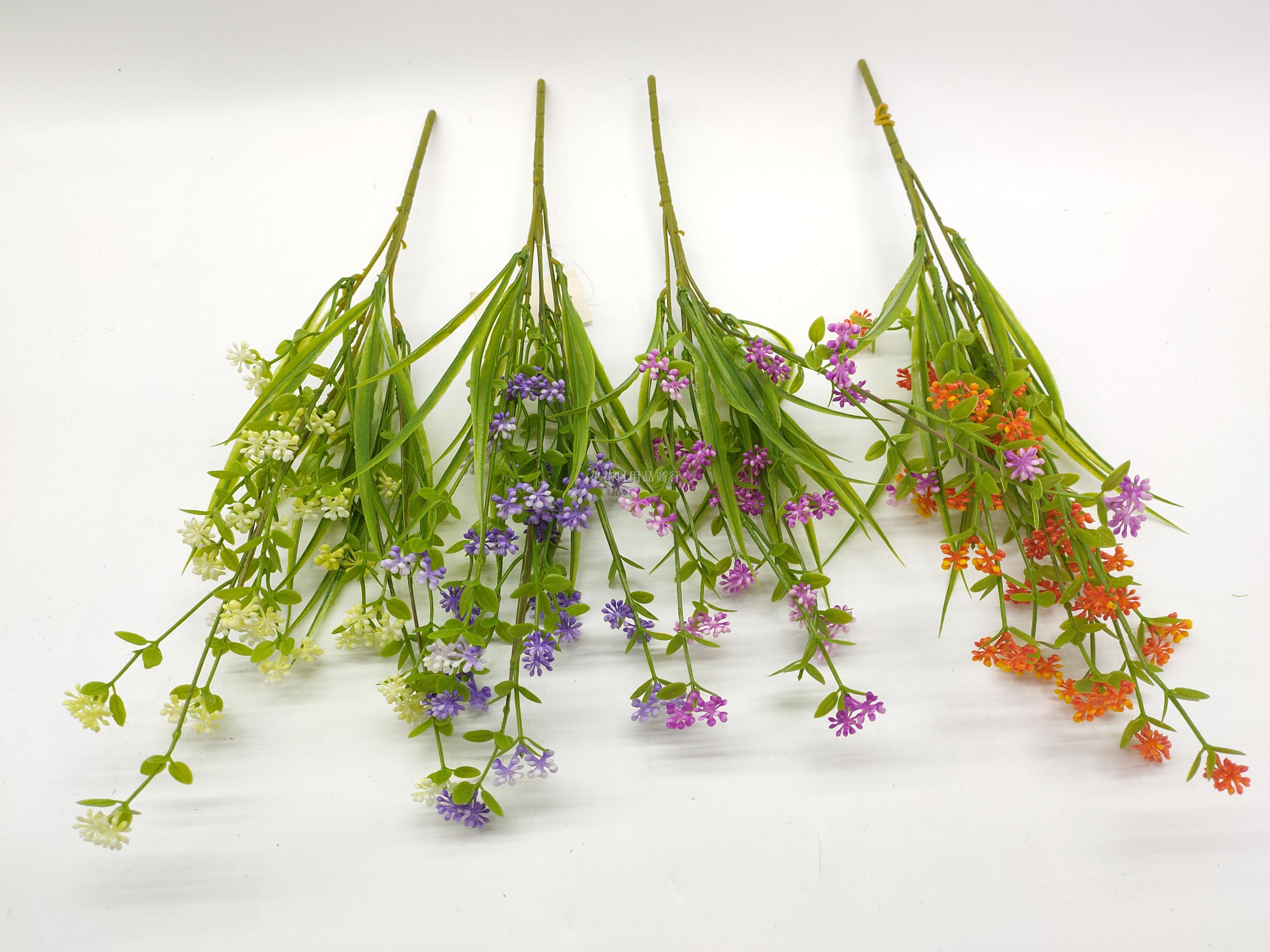 仿真花草单支塑料花插花假花家饰花草墙植物